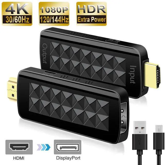 Main image of HDMI to DisplayPort, Gold-Plated HDMI to DP Display Port Adapter (Male to Female) Compatible for PS5 TV Box Xbox HD To DP (OZHD2)