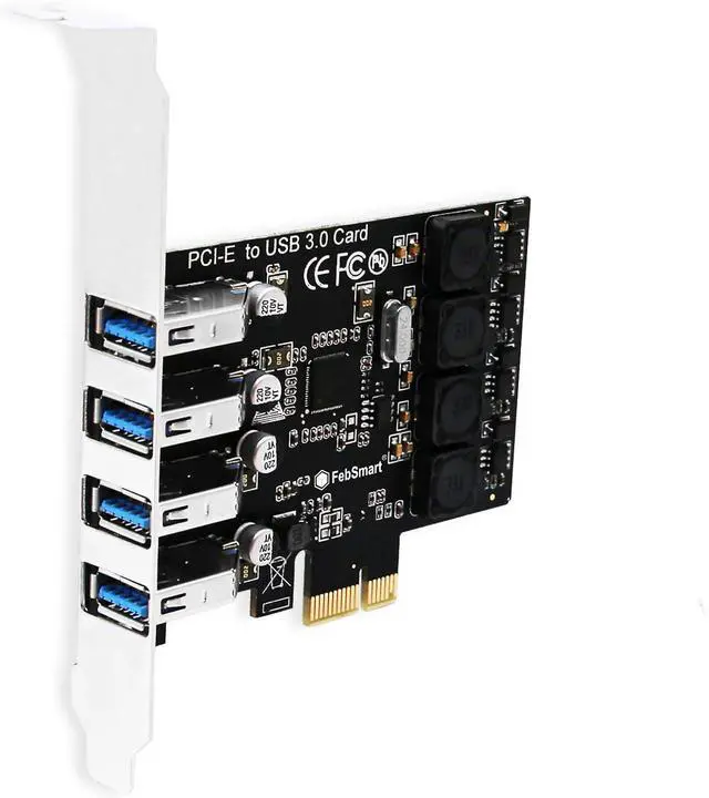 Main image of Jansicotek 4 Port PCI Express Expansion Card, USB 3.0 4 Port Front Expansion Card, Connect 4 Devices Expanded