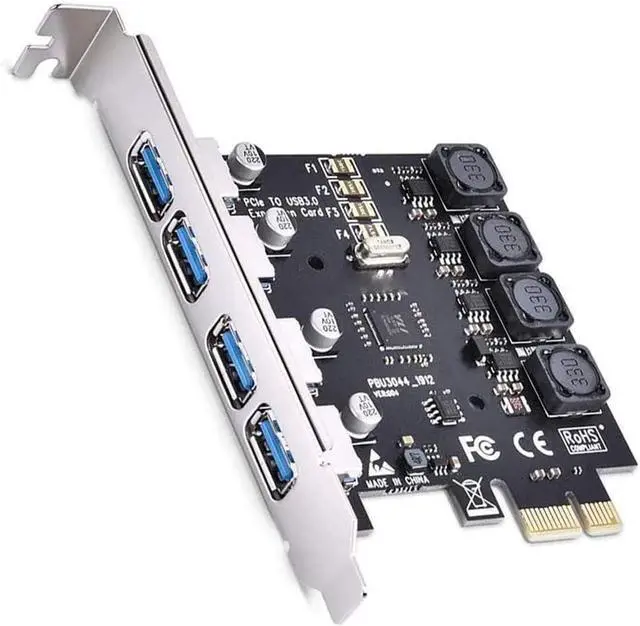 Main image of Jansicotek PCI-E to USB 3.0 4-Port(4X USB-A) Expansion Card,PCI Express USB Add in Card, Internal USB3.0 Hub Converter for Desktop PC Host Card Support Windows 10/8/7/XP and MAC OS 10.8.2 Above