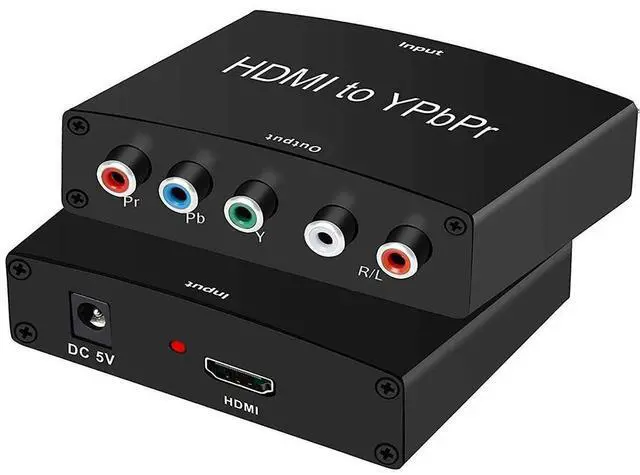 Main image of 1080P HDMI to Component Converter, HDMI to Ypbpr + R/ L Audio Adapter, HDMI to RGB, Compatible with PS3, PS4, HDMI TV Streaming Stick, TV Box, DVD Players with HDMI Output (HDMI to Ypbpr)