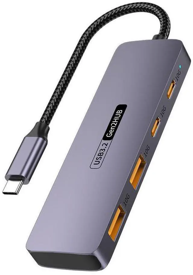 Main image of WRIARICH USB Hub 3.2, USB Splitter 10Gbps 2 USB-A 3.2 Ports and 2 USB-C 3.2 Ultra-Slim Aluminium USB 3.2 Gen 2 HUB Fast Data Transfer USB Port Extender for MacBook,Chromebook,Mobile HDD,Laptops