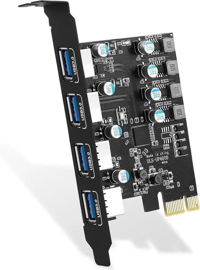 Main image of WRIARICH 4 Ports Superspeed 5Gbps USB 3.0 PCI Express Expansion Card for Windows 11/10/8/7/XP/Vista, Built in Self-Powered Technology, No Need Additional Power Supply