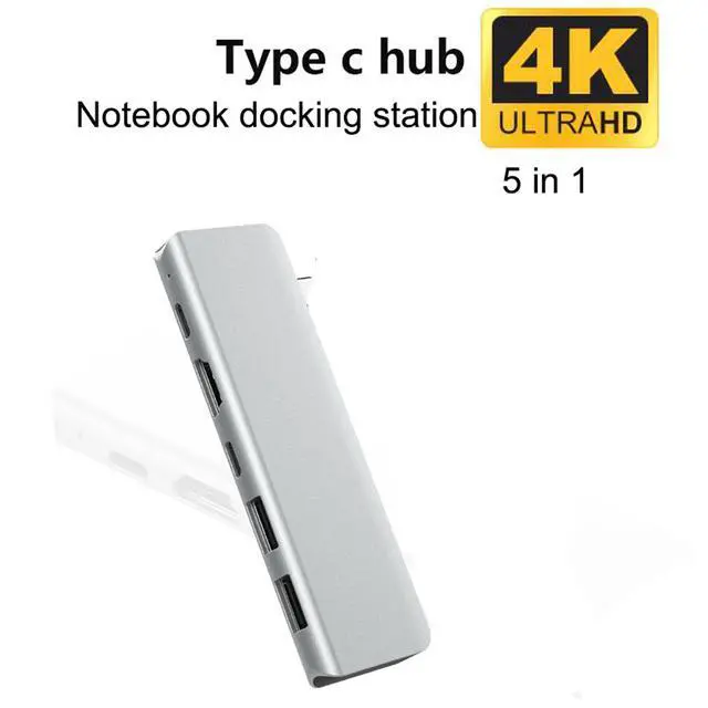Alt view image 5 of 7 - USB C Hub Adapter, 5 in 1 Multiport Adapter with 4K Type C Hub to HDMI, 2 USB 3.0 Ports, 1*USB-C Ports and USB-C PD Charging for MacBook, Mac Pro, Mac Mini, iMac, Surface Pro, XPS, PC Mobile HD
