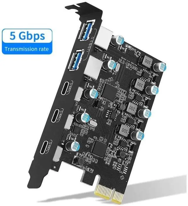 Main image of WRIARICH PCI-E to 5Gbps USB3.0 5-Port(3*USB C - 2*USB A) Expansion Card,PCI Express USB Add in Card, Internal USB Hub Converter for Desktop PC Host Card Support Windows 10/8/7/XP and MAC OS