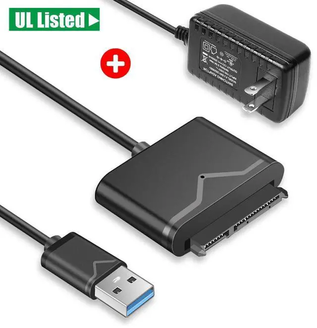 Main image of WRIARICH USB to SATA Converter USB 3.0 to Hard Drive Adapter Cable Compatible 2.5/3.5 inch Hard Drive Disk SSD HDD,12V 2A Power Adapter Included,Support UASP