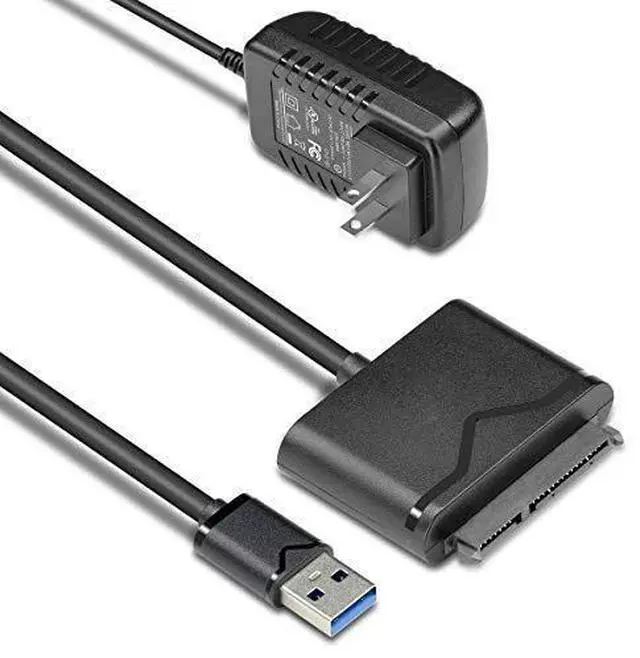 Main image of WRIARICH SATA to USB Cable - USB 3.0 to 2.53.5" HDD/SSD Hard Drive Disk Adapter - External Converter for SSD/HDD Data Transfer, Included 12V/2A Power Adapter (UT-3112)