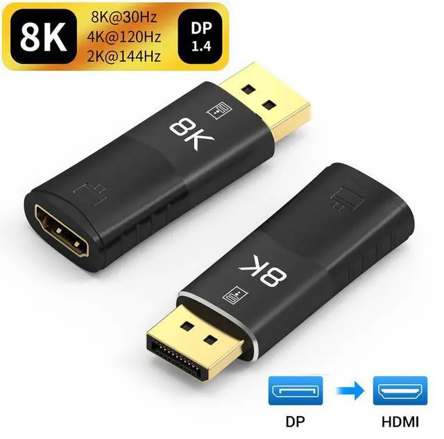 Main image of WRIARICH 8K DisplayPort to HDMI-compatible Adapter Converter Display Port Male DP to Female HD TV Cable Adapter Video Audio For PC TV