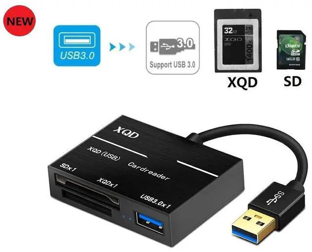 Main image of WRIARICH All in One USB 3.0 To XQD Card Reader 500MB/S High Speed USB3.0 HUB Aluminium Card Reader Adapter For Sony M/G Series For Lexar Accesso