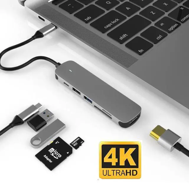 Main image of USB C Hub,6-in-1 Type C Hub with HDMI(4K),87W PD,USB3.0,USB2.0,SD/TF Card Reader Docking Station for MacBook Pro/Air&USB-C Laptop