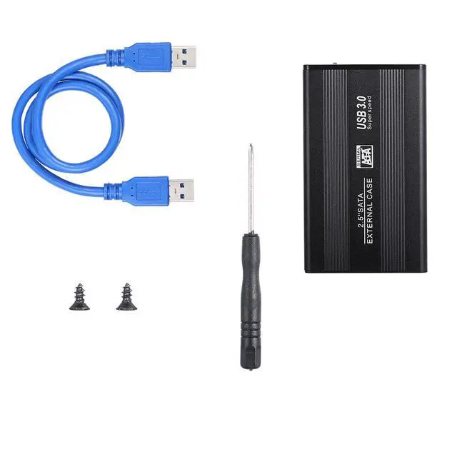 Alt view image 3 of 7 - WRIARICH Aluminum Housing 2.5" Hard Drive External Enclosure, USB 3.0 to SSD / 2.5-Inch SATA I/II/IIIHard Drive Adapter, 2-Pack