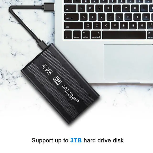 Alt view image 6 of 7 - WRIARICH Aluminum Housing 2.5" Hard Drive External Enclosure, USB 3.0 to SSD / 2.5-Inch SATA I/II/IIIHard Drive Adapter, 2-Pack