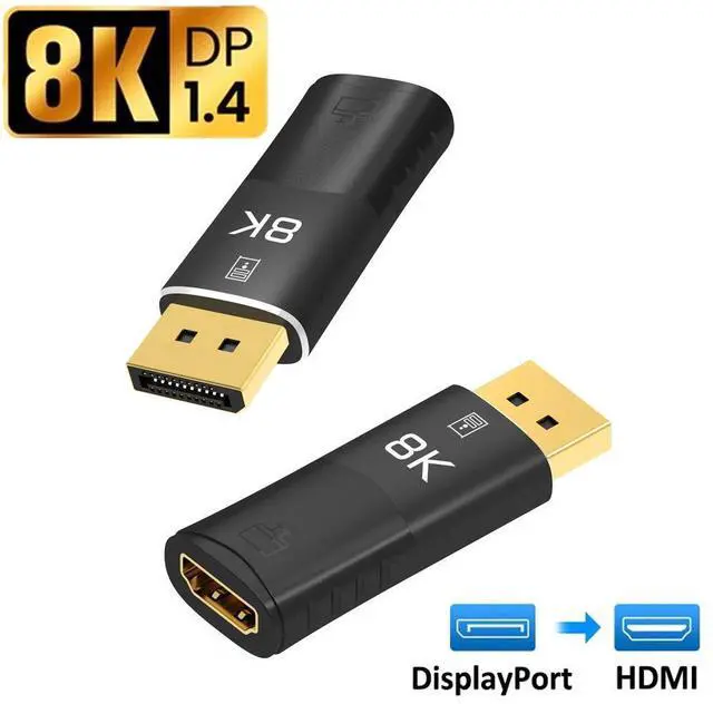 Main image of WRIARICH Display Port to HDMI 8K Male to DP to HDMI Female Audio Converter for PC Projector TV DisplayPort to HDMI Adapter