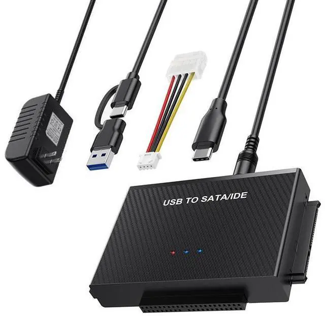Main image of WRIARICH USB C to IDE/SATA External Hard Drive Reader Applicable to 2.5"/3.5" HDD/SSD, with 12V/2A Power Supply, E19
