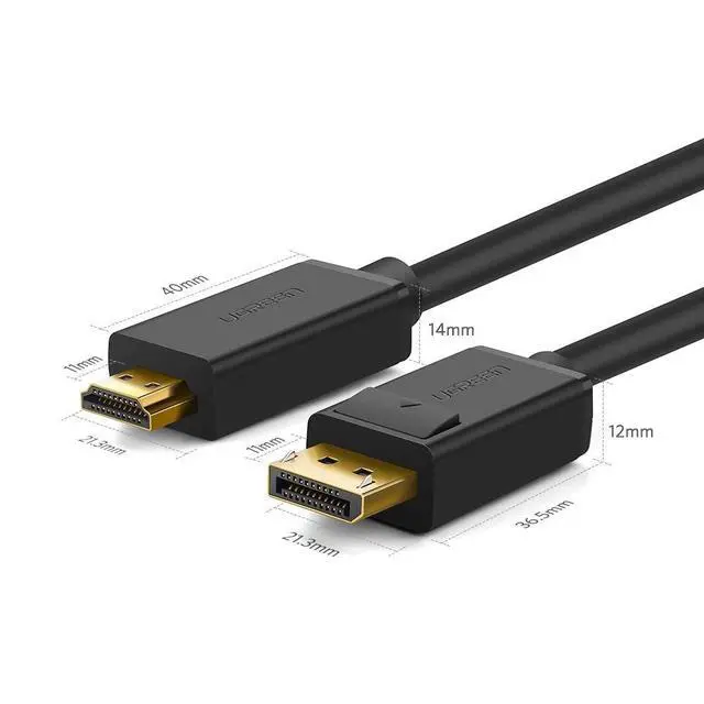 Alt view image 2 of 6 - WRIARICH 4K UHD DP DisplayPort to HDMI Gold-Plated Cable, Display Port to HDMI Adapter Male to Male Black for HDTV, Monitor, Projector, Desktop, AMD, NVIDIA, Lenovo, HP, ThinkPad - (15FT, 5meters)