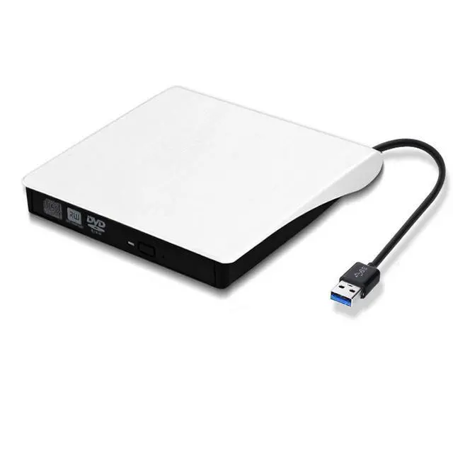 Alt view image 3 of 7 - WRIARICH External CD Drive, USB 3.0 Portable CD/DVD +/-RW Drive Slim DVD/CD ROM Rewriter Burner Compatible with Laptop Desktop PC Windows Linux OS Apple Mac(White)