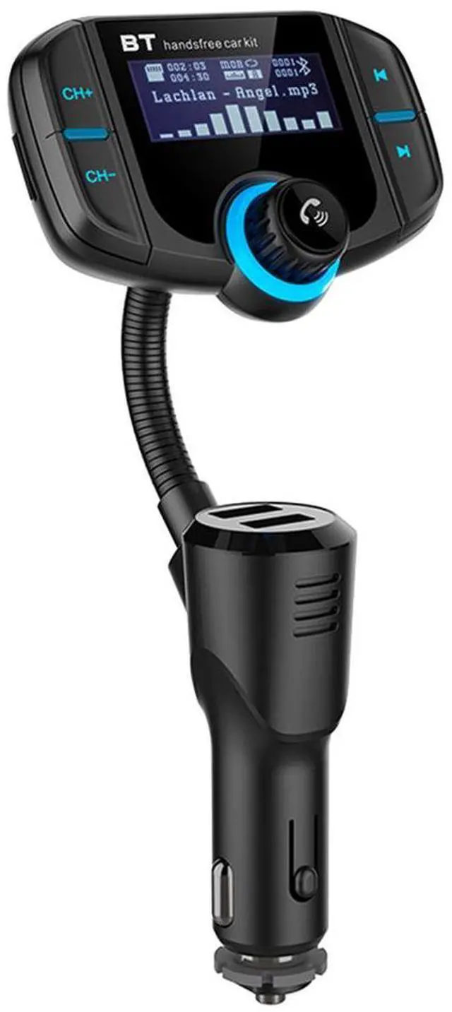 Main image of WRIARICH BT70 Bluetooth FM Transmitter, Upgraded Car Transmitter, Wireless Audio FM Transmitter, Support Siri Google Assistant, QC3.0 Charging, Hands-Free Calls with 2 USB Ports QC3.0/2.4A Charger