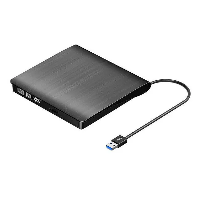 Alt view image 2 of 7 - WRIARICH USB 3.0 External CD Drive Portable CD DVD +/-RW Drive Slim DVD/CD ROM Rewriter Burner Writer Compatible with Laptop Desktop PC Windows Linux OS Apple Mac (Black)
