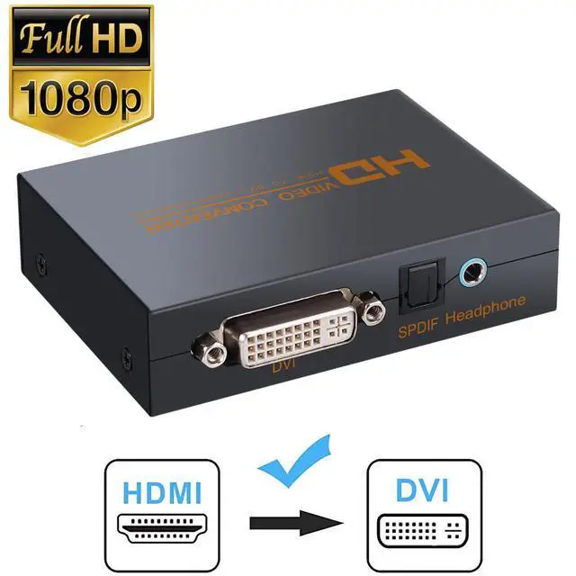 Main image of Inpot( HDMI) to Output (DVI and Optical Toslink SPDIF with 3.5mm Stereo Audio) Converter Adapter Support DTS AC3 LPCM/PCM ETC 2.0ch/5.1ch for PS3/4/Xbox/Roku/DVD Player/Laptop/Sky HD Box/HDTV/STB