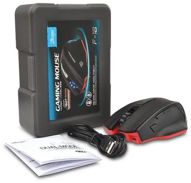 Alt view image 7 of 7 - Zelotes F18 Wired 2.4G Wireless Gaming Mouse with 3200 DPI 7 Buttons LED Backlight for Gamer PC Laptop Desktop Notebook