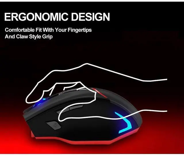 Alt view image 7 of 7 - Zelotes F-18 Rechargeable Wireless/Wired Gaming Mouse Mice Cordless Mouse 7 Smart Buttons PC Gaming Mouse Mice Advanced Technology with 2.4GHZ Up to 3200DPI