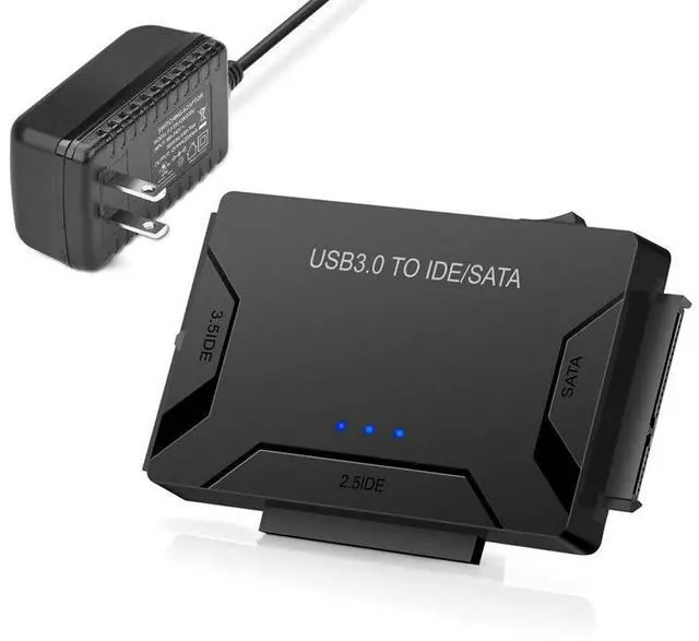 Main image of SATA/IDE to USB 3.0 Adapter, Hard Drive Adapter Cable Converter for Universal 2.5/3.5 Inch IDE and SATA External HDD SSD, 5.25-Inch DVD-ROM/CD-ROM/CD-RW/DVD-RW/DVD+RW, Support 6TB