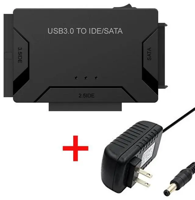 Main image of SATA/IDE to USB 3.0 Adapter, Hard Drive Adapter Cable Converter for Supported 2.5"/3.5" SATA HDD/SSD; 2.5"/3.5" IDE HDD; DVD-ROM, CD-ROM, CD-RW, DVD-RW, DVD+RW, 12V 2A Power Adapter included