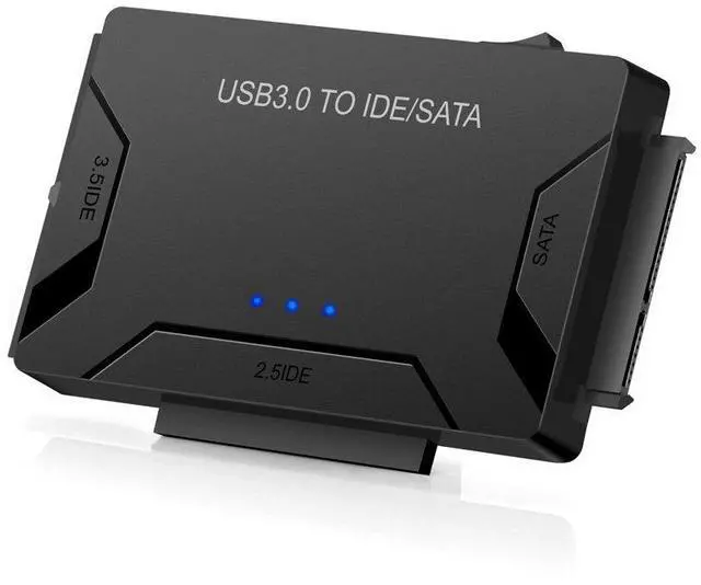 Main image of USB 3.0 to IDE/SATA Converter Adapter with Power Switch for 2.5"/3.5" SATA/IDE/SSD Hard Drive Disks, Support 6TB, Include 12V 2APower Adapter & USB 3.0 Cable