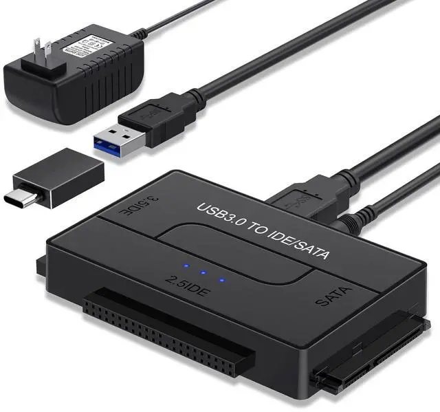 Main image of SATA/IDE to USB 3.0 Adapter, IDE Hard Drive Adapter Kit Recovery Converter for Universal 2.5"/3.5" Inch IDE and SATA External HDD/SSD, Support 6TB