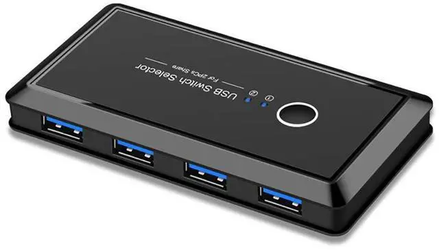 Main image of USB 3.0 Switch Selector, KVM Switch Sharing Box Selector 4Port Peripheral Switcher KM Adapter KVM Console Hub for Office PC Printer Mouse Keyboard