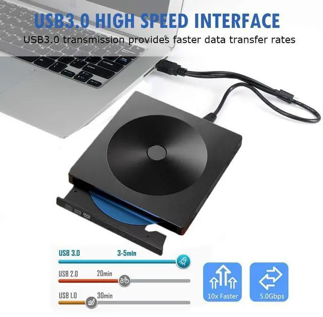 Alt view image 4 of 7 - Type C USB 3.0 Slim External DVD RW CD Writer Drive Burner Reader Player Optical Drives CD-RW Burner Reader Recorder For Laptop
