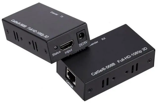 Main image of WRIARICH 196ft/60m 1080P HD HDMI Network Extender Over Single Cat5e/6 Ethernet Cable