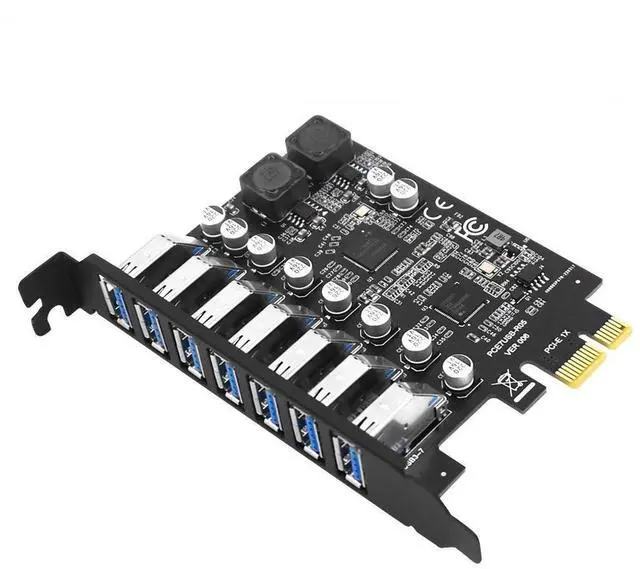 Main image of 7 Port PCIE Expansion Card, USB 3.0 Superspeed 5Gbps Front Expansion Card, Internal USB Hub Converter for Win XP Win7 Win 8 Win 10 Win 11 Linux