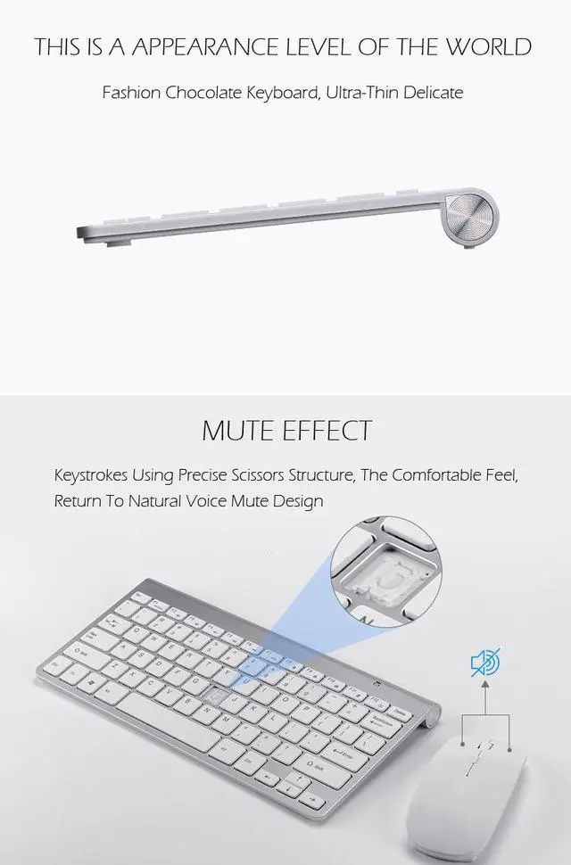 Alt view image 4 of 7 - WRIARICH K1088 Wireless Keyboard and Mouse Combo Keyboard and Mouse Included, 2.4GHz Dropout-Free Connection,Mouse and Keyboard, Standard Packaging-(White)