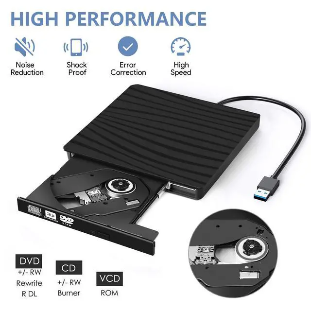 Alt view image 5 of 7 - BT689 External CD DVD Drive USB 3.0 Type-C Portable CD DVD ROM +/-RW Optical Player Reader Writer Burner, Compatible with Apple MacBook Air, MacBook Pro, Windows/ Linux/ Mac OS Laptop PC