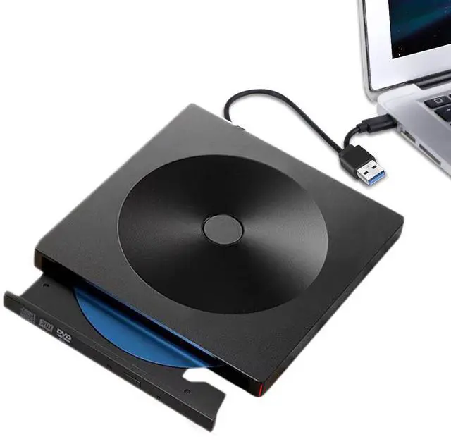 Main image of WRIARICH External CD DVD Drive USB 3.0 Type-C Slim Portable DVD/CD ROM +/-RW Optical Drive Burner Writer for MacBook Pro/ Air, iMac, Windows/ Linux/ Mac Laptop Desktop,YX-008 Black