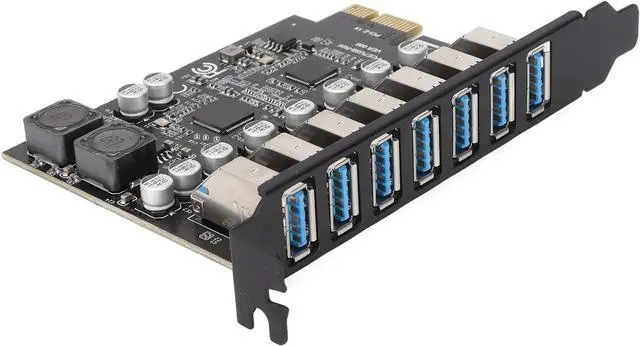 Main image of 7 Ports PCIE to USB3.2 GEN1 Expansion Card, USB3.2 GEN1 Superspeed 5Gbps Front Expansion Card, USB PCIE Expansion Card for Win XP Win7 Win 8 Win 10 Win 11 Linux