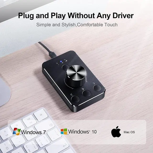 Alt view image 6 of 7 - Multimedia Controller Knob with 3 Volume Control Modes and One-Click Mute Function Volume Controller Audio Adjuster for MAC/Win7/8/10