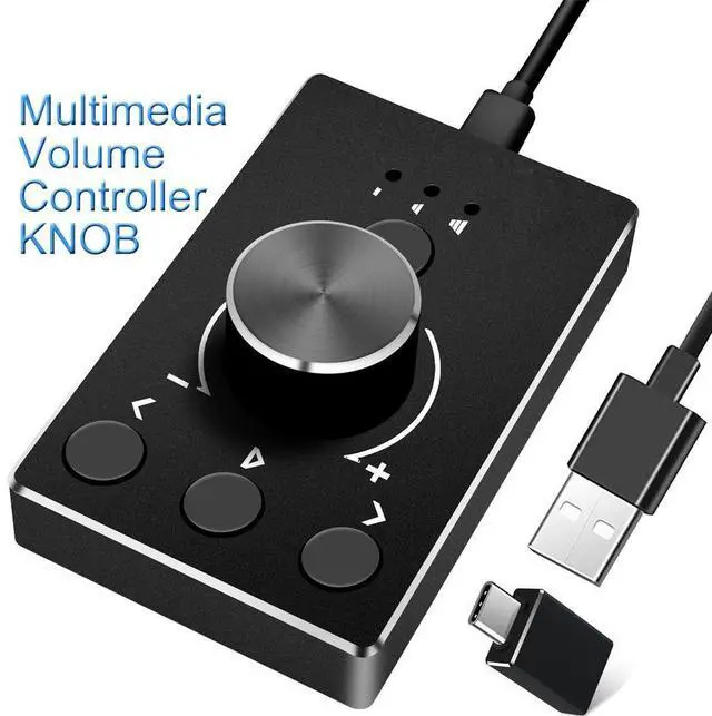 Main image of USB Volume Control KnobMultimedia Controller with One-Click Mute FunctionAudio Adjuster Compatible with Win7/8/10/XP/Mac/Vista/Android/IOS