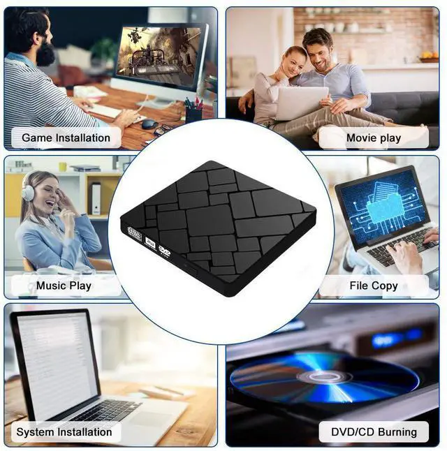Alt view image 7 of 7 - WRIARICH External DVD Drive USB 3.0 Type-C CD DVD +/-RW Optical Drive USB C Burner Slim CD/DVD ROM Rewriter Writer Reader Portable for Laptop Desktop MacBook Mac OS Windows 10/8/7/XP