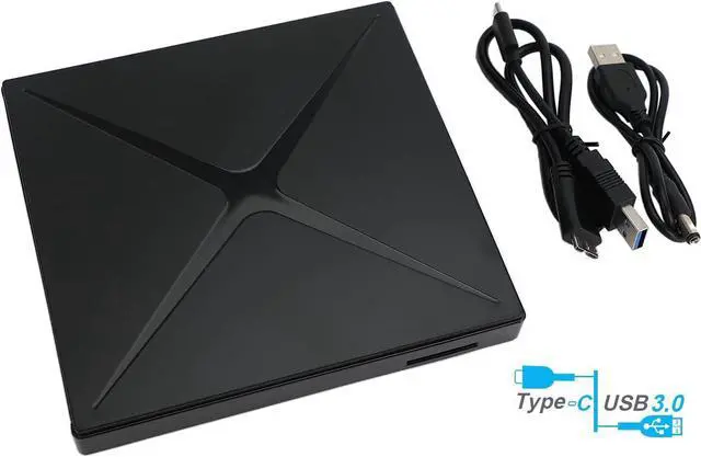 Main image of WRIARICH External DVD Drive, USB 3.0 Type-C CD DVD +/-RW Optical Drive USB C Burner Slim CD/DVD ROM Rewriter Writer Reader Portable Support SD cards Reader for PC Laptop Desktop MacBook