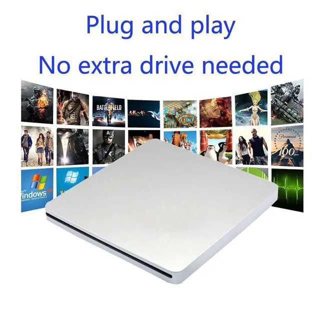 Alt view image 5 of 7 - WRIARICH Aluminum USB-C/USB3.0 External CD DVD Drive, Portable DVD/CD ROM +/-RW Drive Burner Rewriter for Windows 10/8/7, Mac, Linux Laptop Desktop, MacBook Pro/ Air, Silver