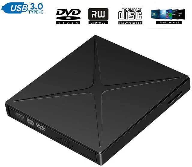Main image of WRIARICH USB 3.0 External CD DVD Drive, Portable DVD/CD ROM +/-RW Drive Burner Rewriter Support SD cards Reader for Windows 10/8/7, Mac, Linux Laptop Desktop, MacBook Pro/ Air