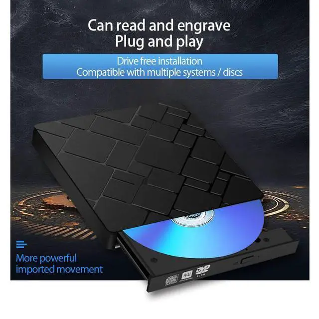 Alt view image 6 of 7 - External DVD Drive, M WAYUSB 3.0 Type C CD Drive, Dual Port DVD Player, Portable Optical Burner Writer Rewriter, High Speed Data Transfer for Laptop Notebook Desktop PC MAC OS Windows 7/8/10