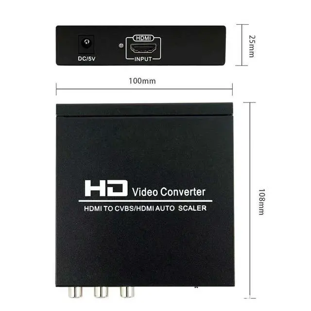 Alt view image 2 of 7 - 4K HDMI To AV HDMI Converter 1080P 60hz HDMI To CVBS RCA Composite Video 2 In 1 HD Splitter for PS Monitor TV Projector Camera