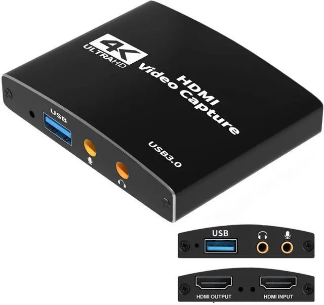 Main image of 1080P 60FPS Capture Card for Live Streaming,with USB 3.0/USB C & Microphone HDMI Loop-Out, 4K Game Capture Card , Capture Card for Recording Compatible with Nintendo Switch, PS4, PS5, PC, Xbox