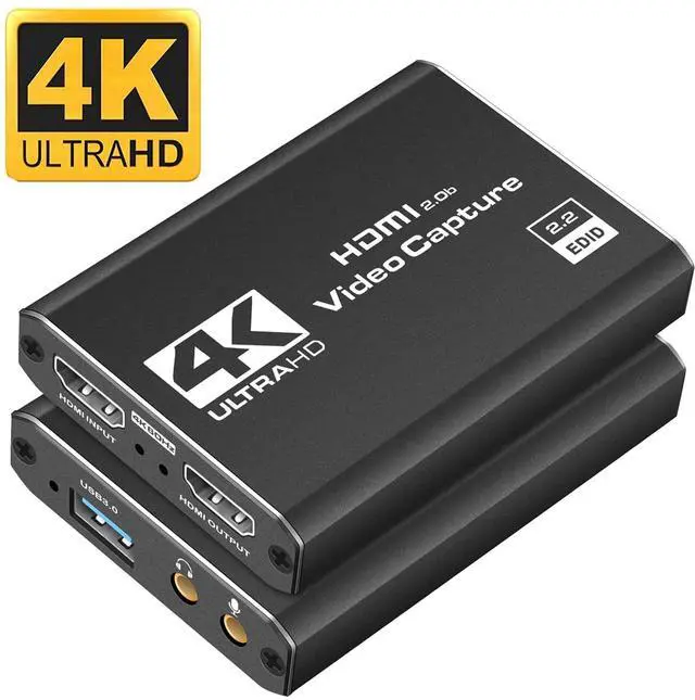 Main image of HDMI to USB/Type-C Video Capture Device, Video Capture Card with Mic & HDMI Loop-Out, 4K 1080P 60FPS for Live Streaming, Gaming, Recording, for Nintendo Switch,PS4,Xbox,OBS,YouTube,Zoom,Windows,PC/Mac