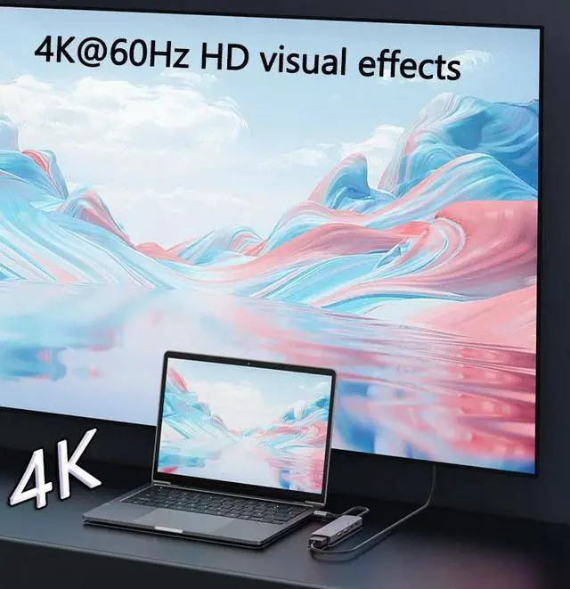 Alt view image 2 of 7 - WRIARICH 5-IN-1 10Gbps USB C Hub with USB-C 3.2, 2 USB-A 3.2 Ports,4K@60Hz HDMI, 140W Power Delivery, USB Port Extender Splitter, USB C to USB 3.2 Hub Multiport Adapter for Laptop, MacBook Pro Air