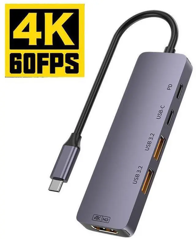 Main image of WRIARICH USB C Hub, 10Gbps USB C Splitter for Laptop, 4K@60Hz HDMI, 140W Type C Power Delivery, USB C 3.2 and 2*USB A 3.2 Data Ports for MacBook Air/Pro, PC, Flash Drive, iPhone 15/15 Pro/15 Pro Max