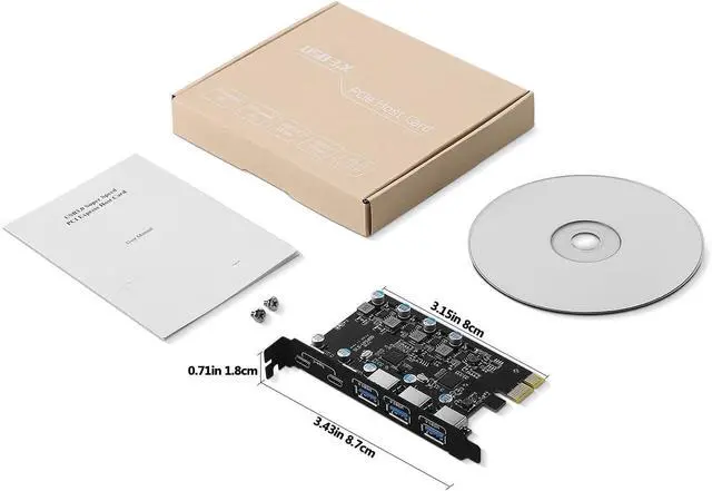 Alt view image 7 of 7 - WRIARICH (3X USB 3.0 A,2X USB C) 5-Port PCIE Expansion Card, USB 3.0 Superspeed 5Gbps Front Expansion Card, Internal USB Hub Converter for Win XP Win7 Win 8 Win 10 Win 11 Linux