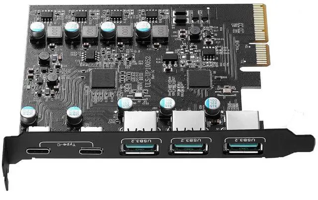 Main image of WRIARICH PCI Express Expansion Card, USB 3.2 5-Port Front Expansion Card, Connect 5 Devices Expanded - (2X USB C - 3X USB A)
